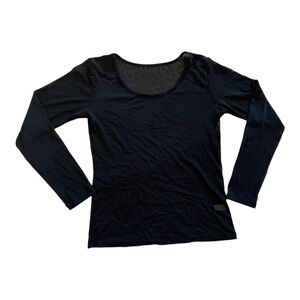 Women’s Size M Sheer Stretchy Long Sleeve Top Layering Emo Goth Steam Punk